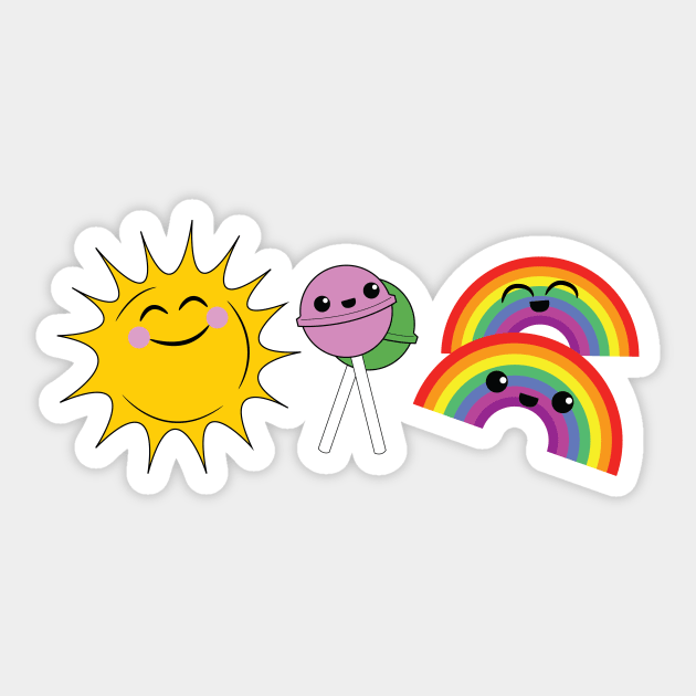 Sunshine, lollipops and rainbows Sticker by DoctorBillionaire